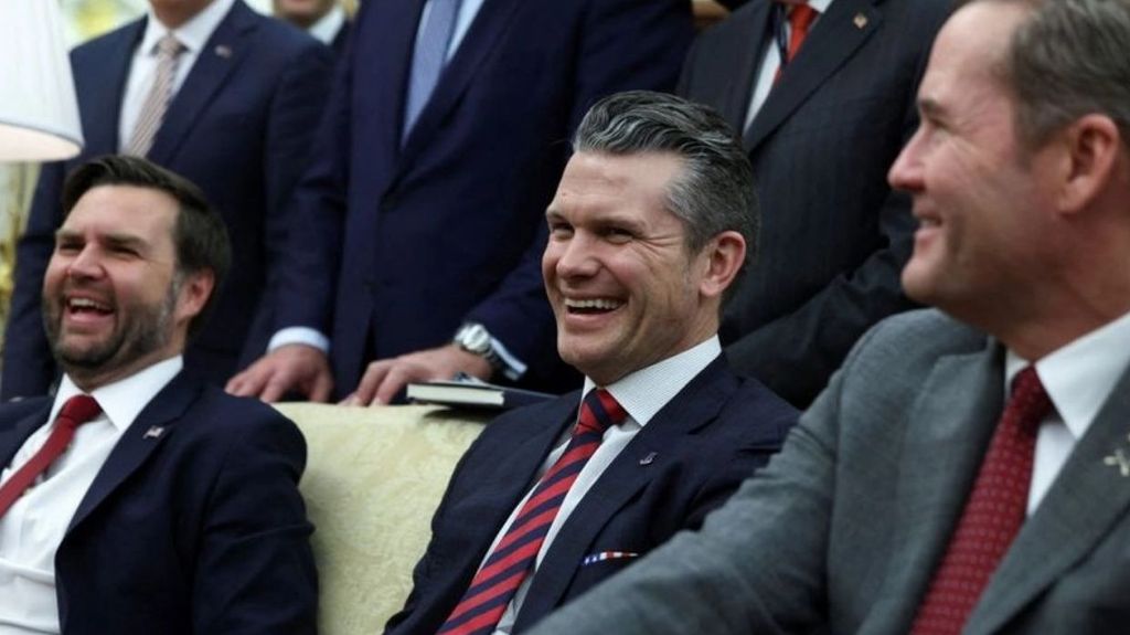 El vicepresidente de EEUU, J.D Vance y los jefes del Pentágono y de Seguridad, Pete Hegseth y Mike Waltz