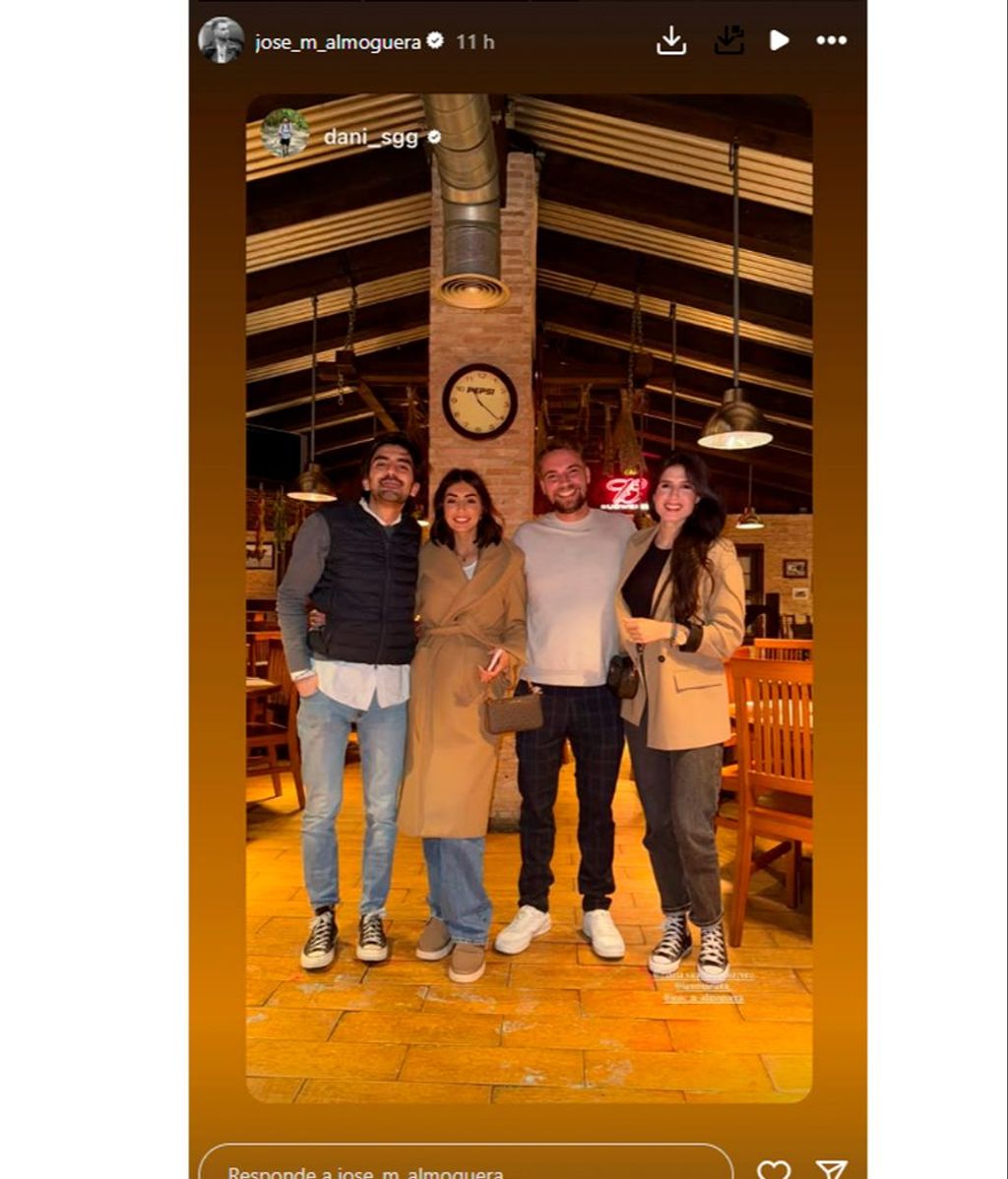La foto del reencuentro de José María Almoguera, María Sánchez, Marieta y Dani Santos que tanto se ha hecho esperar