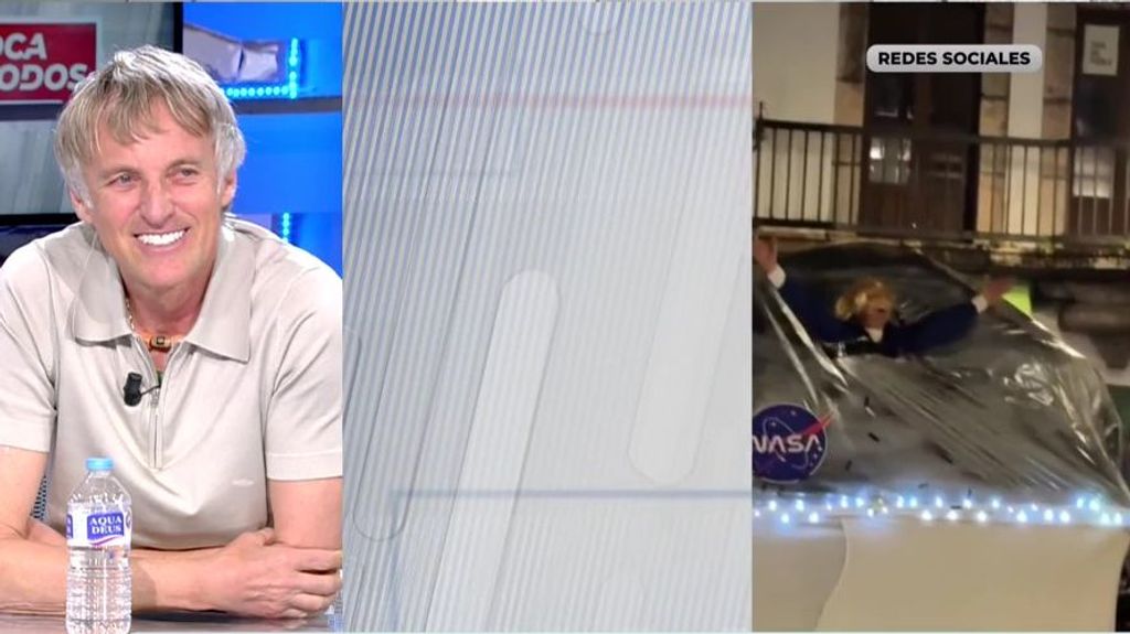 La reacción de Jesús Calleja al ver su viaje al espacio 'reproducido' con humor en los carnavales