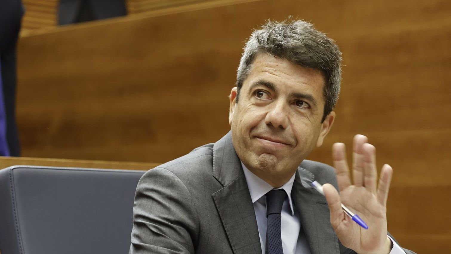 Mazón en la sesión de control de este miércoles