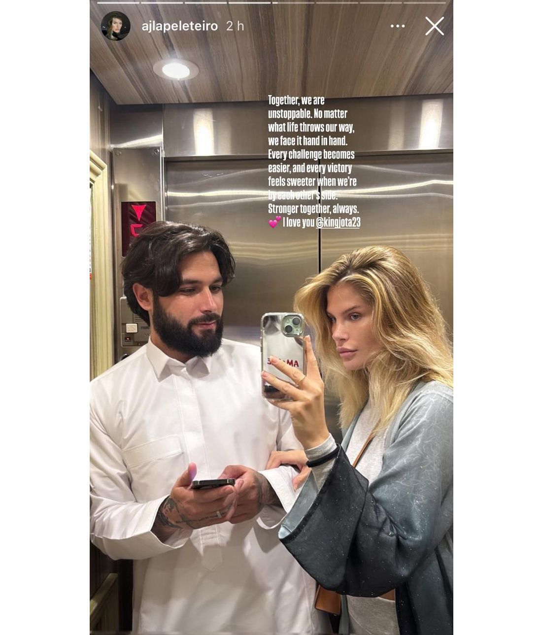 Ajla Peleteiro muestra su apoyo a Jota Peleteiro con un significativo mensaje