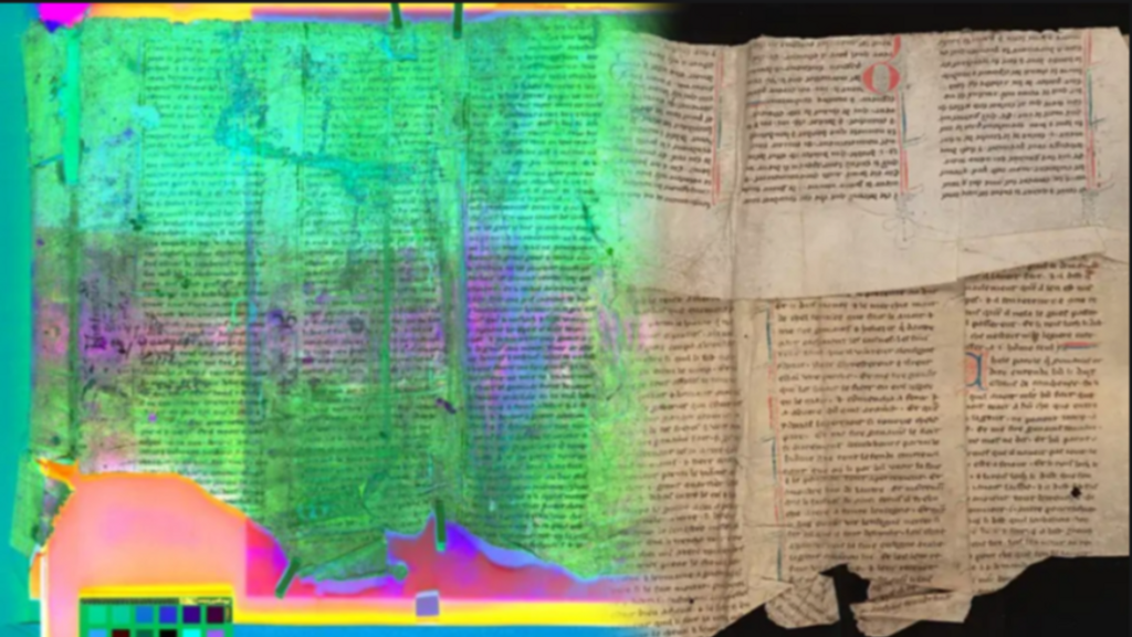 El manuscrito recuperado de Merlín y el rey Arturo.