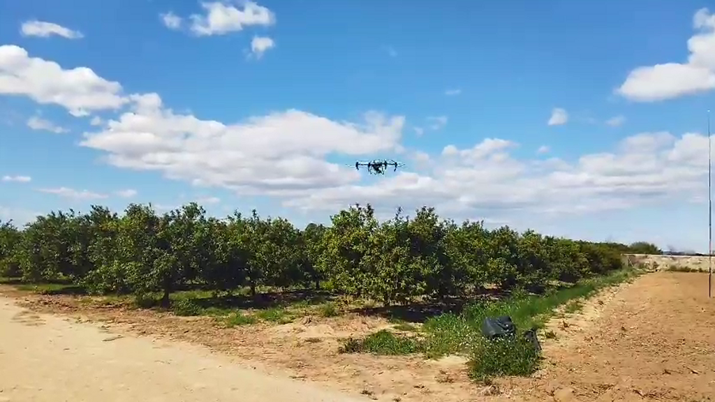 El proyecto DRONSafe prueba en València el uso de drones para fumigar fitosanitarios