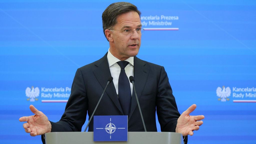 El Secretario General de la OTAN, Mark Rutte, durante su visita a Polonia