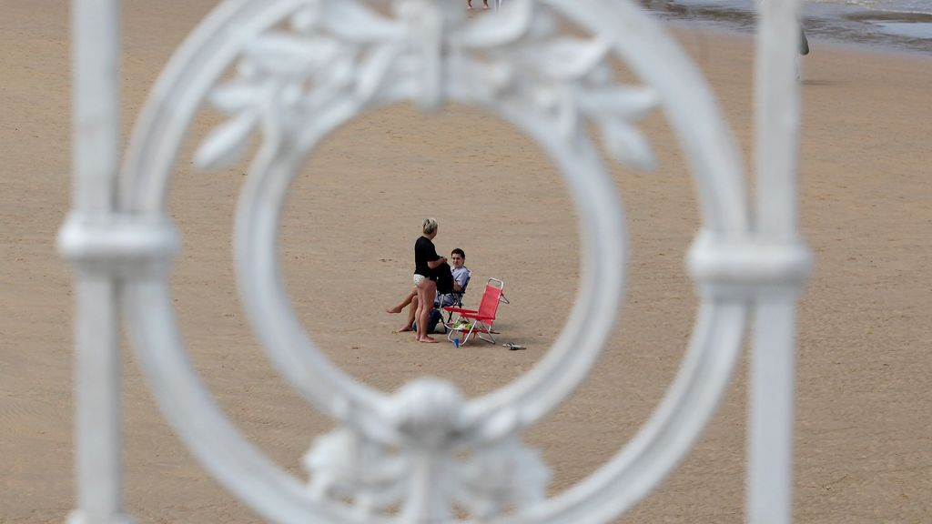 La playa de La Concha, en San Sebastián
