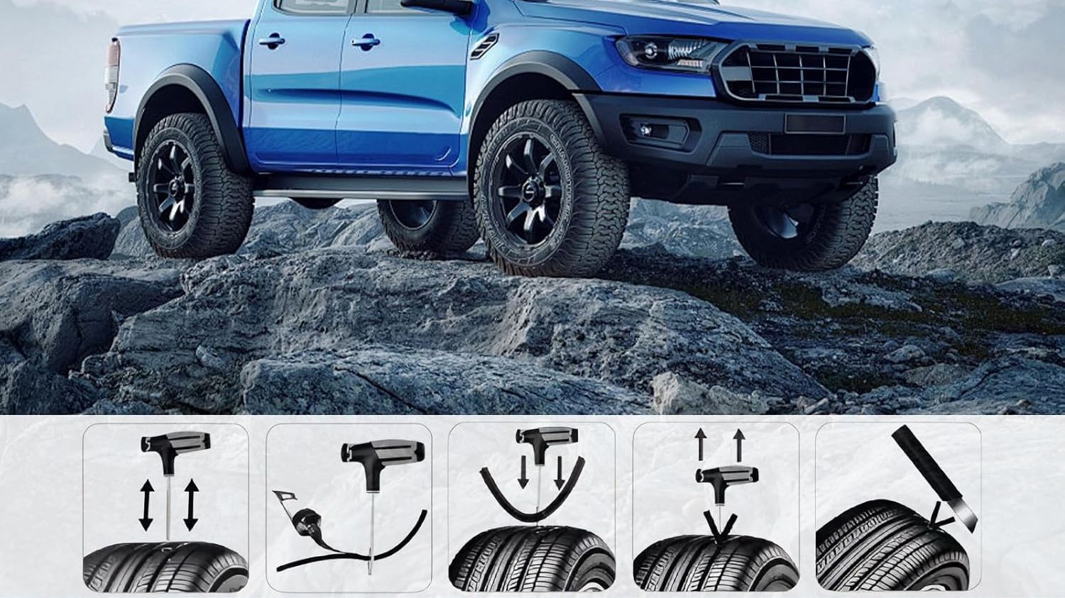 Pasos para el uso de espárragos de reparación pinchazos