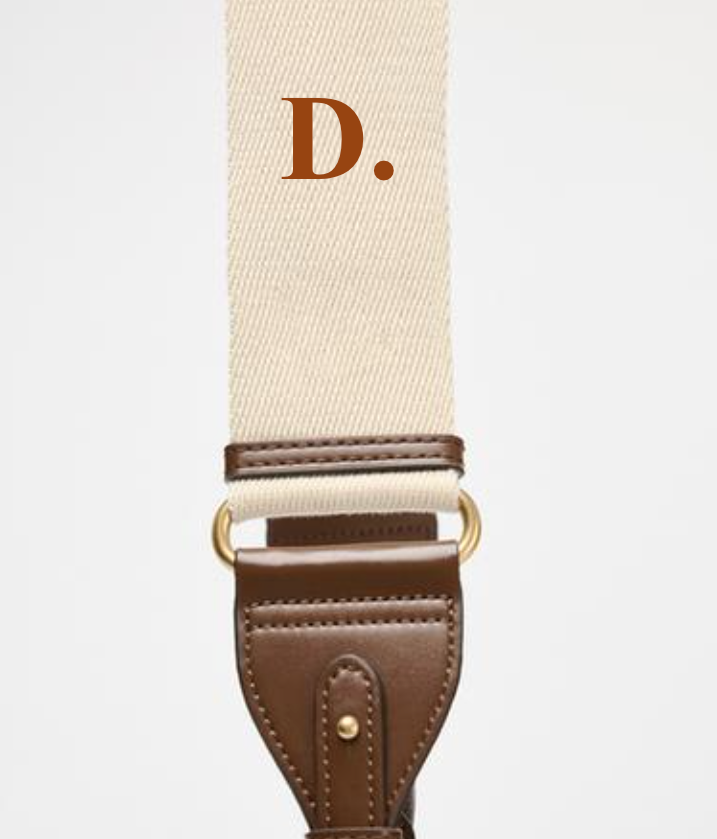 Correa ancha del bolso mocha mousse