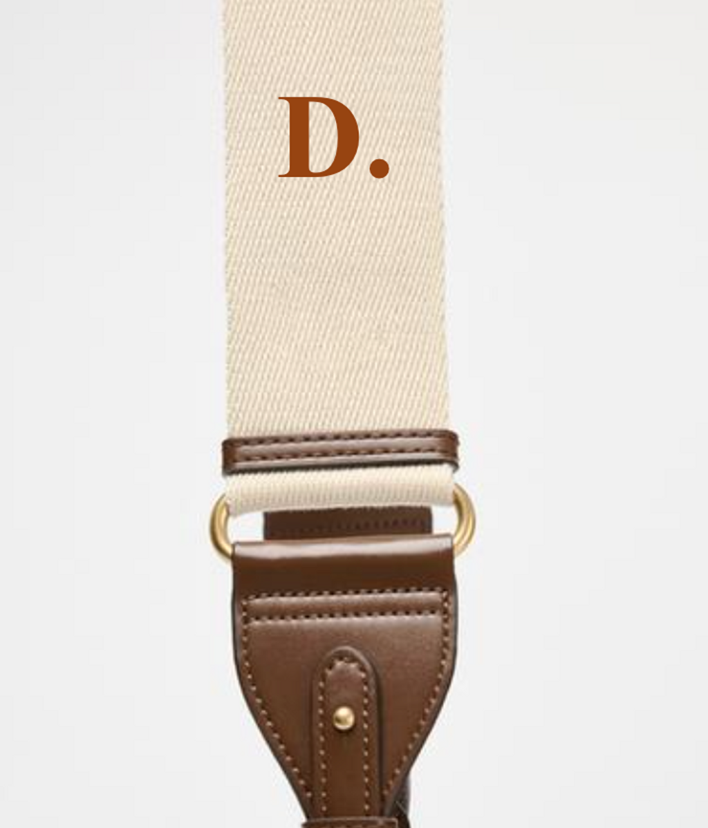 Correa ancha del bolso mocha mousse