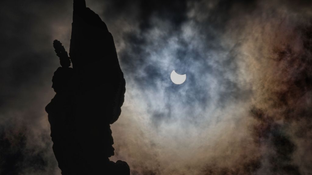 Eclipse de sol visto desde Ferrol