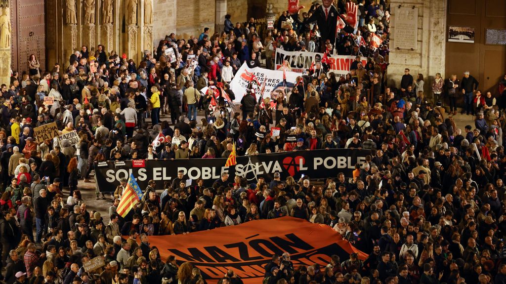 Una nueva manifestación en Valencia exige la dimisión de Mazón cinco meses después de la dana y reclama "justicia"