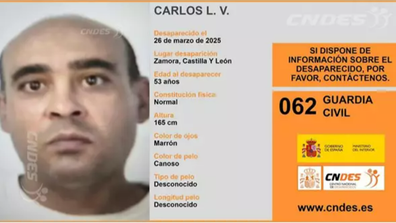 Buscan a Carlos Javier, un hombre de 53 años desaparecido en Arquilinos, Zamora