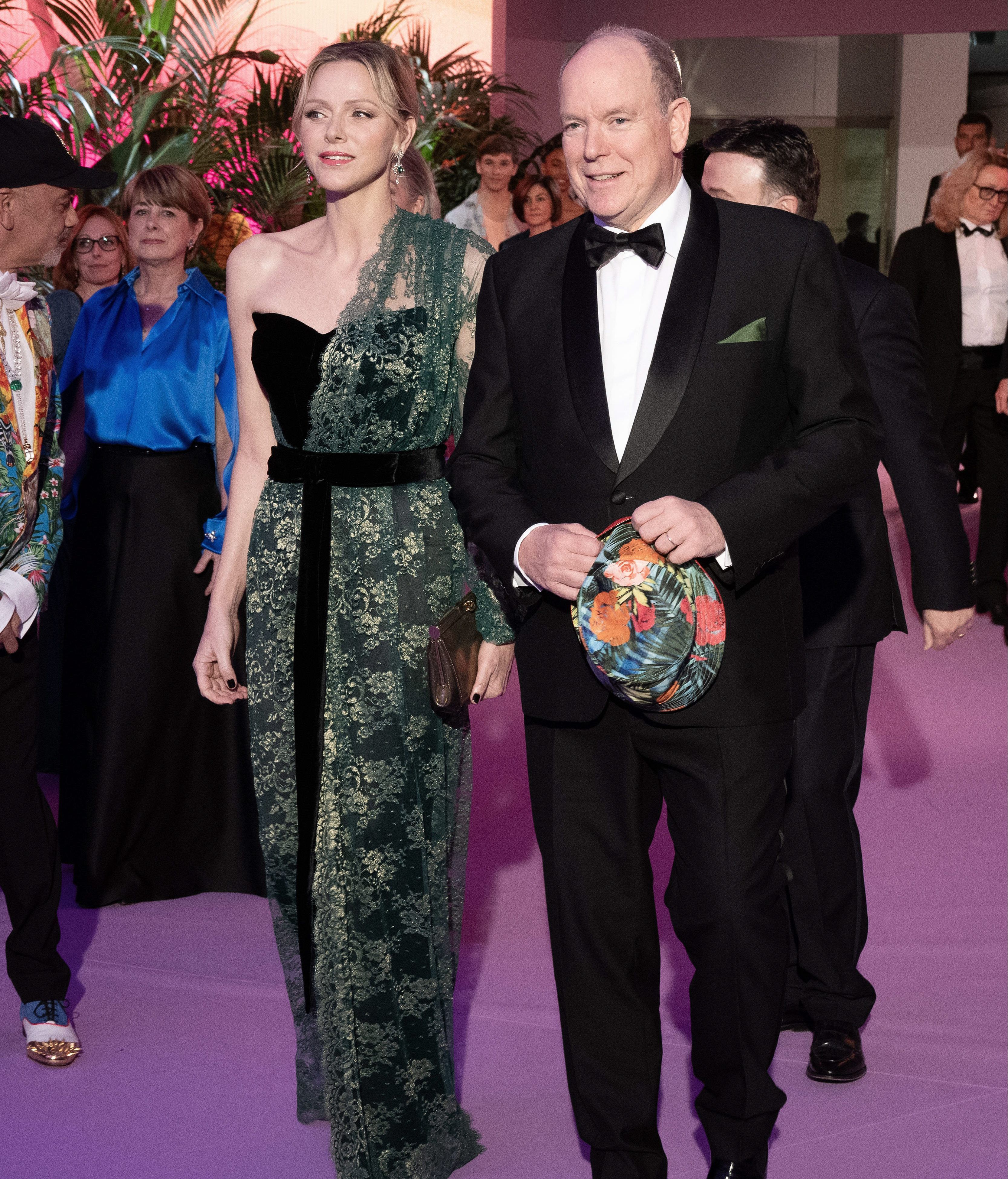 Charlène de Mónaco y Alberto II de Mónaco en el Baile de la Rosa