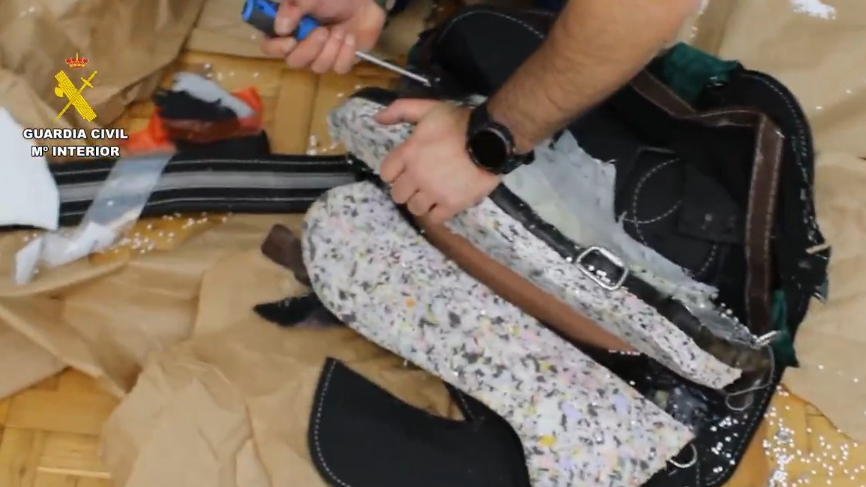 Silla de montar a caballo que ocultaba cocaína