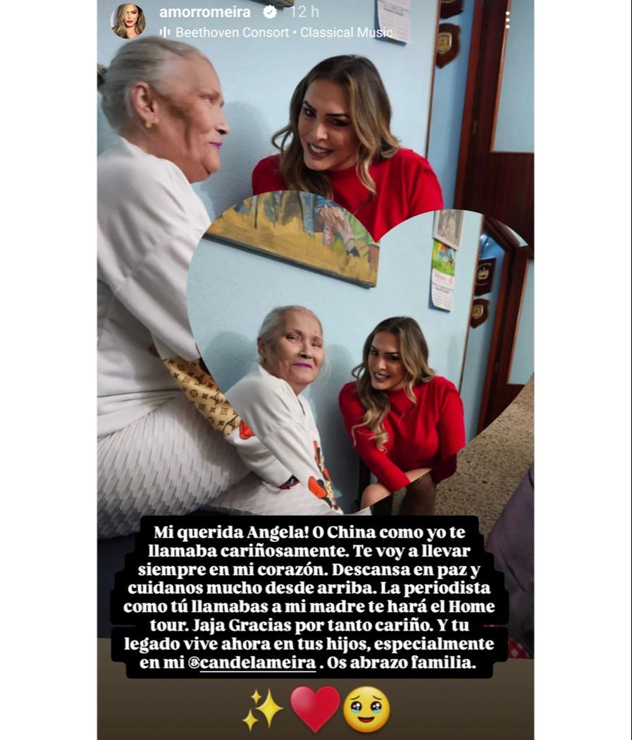 Amor Romeira se despide de su amiga Ángela, su "china"