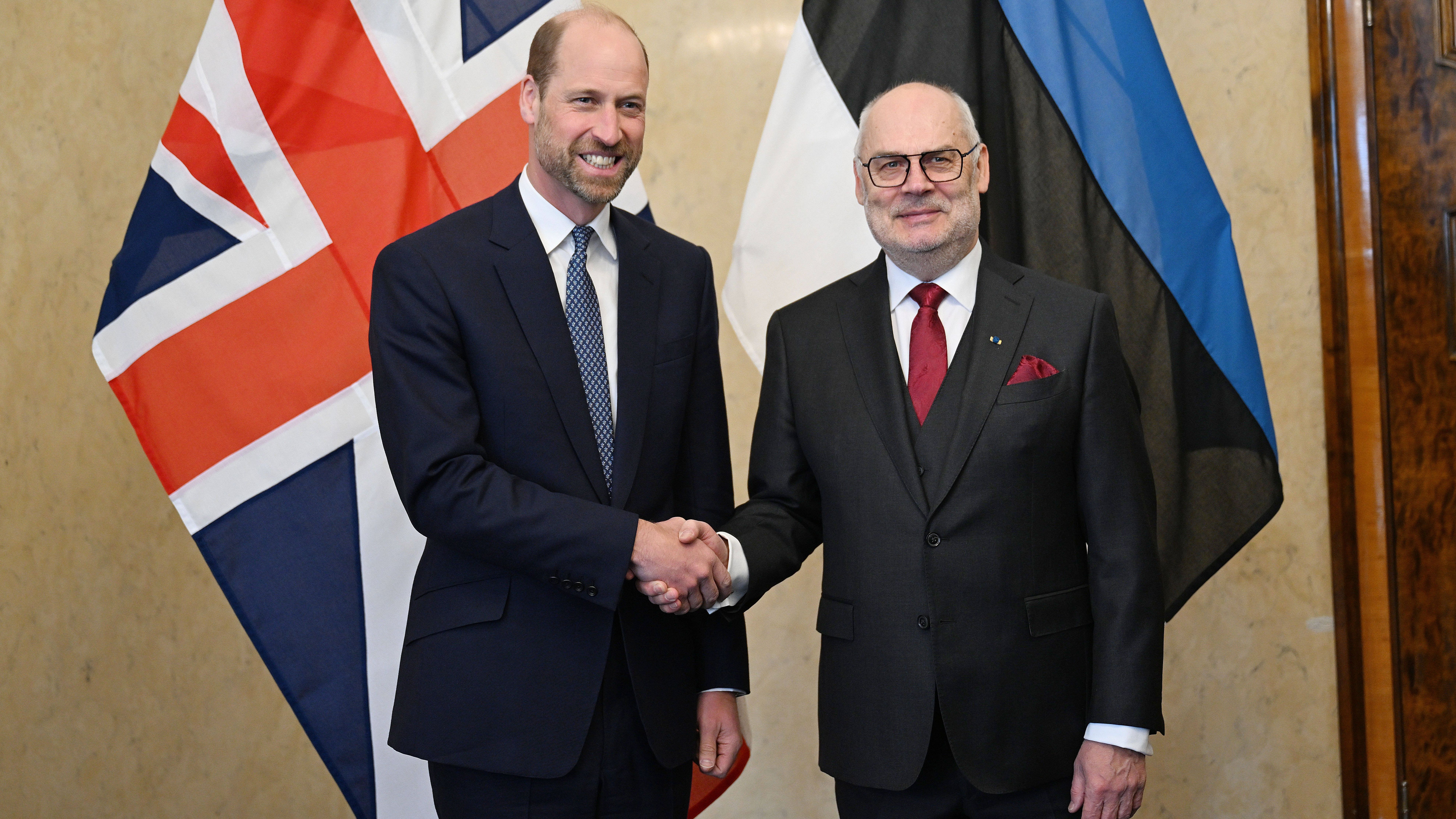 El príncipe Guillermo, durante su visita a Estonia