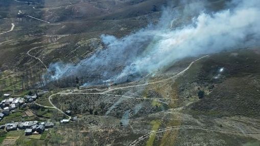 Imagen de uno de los incendios declarados en Castilla y León