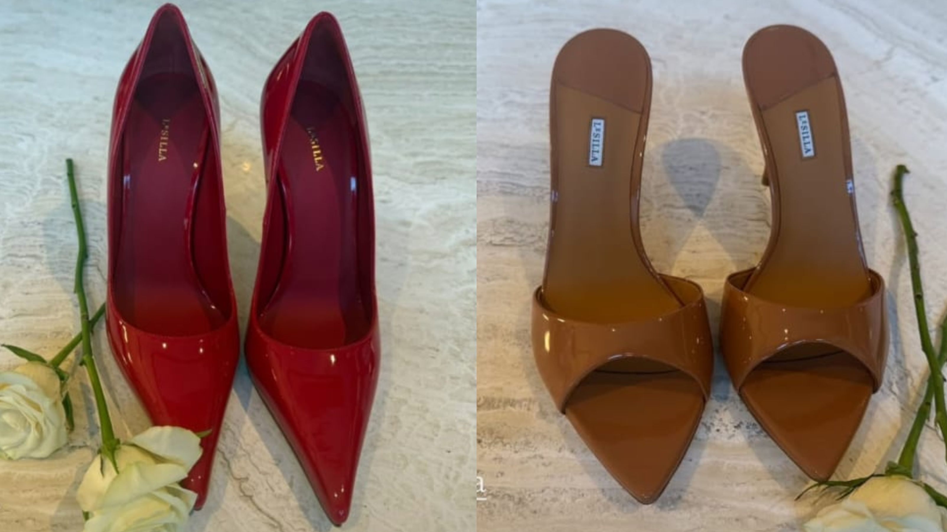 Zapatos de Georgina, en un montaje fotográfico