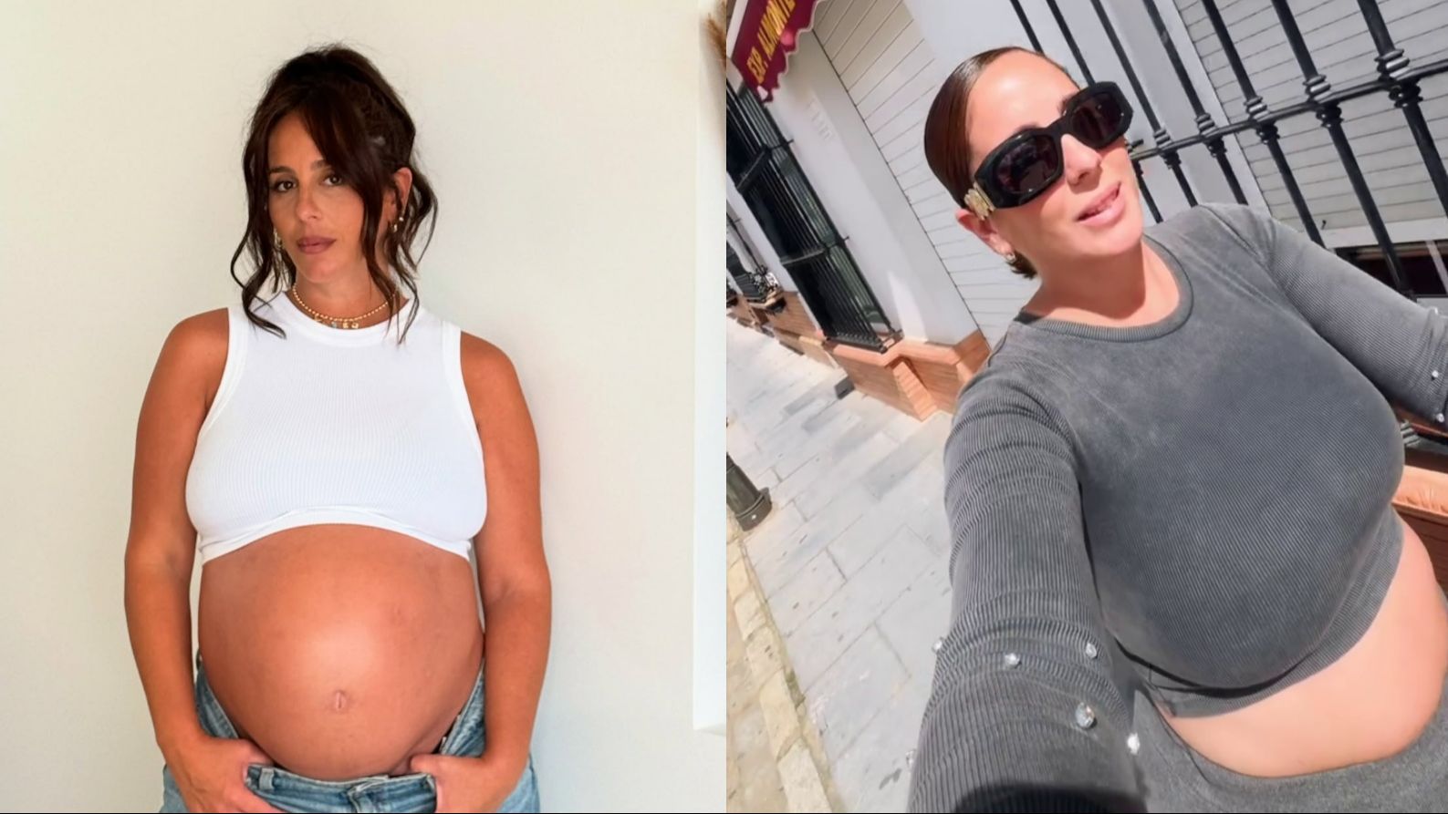 Anabel Pantoja, antes y después de dar a luz