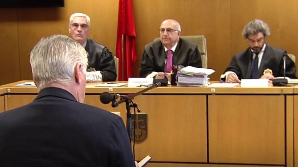 El entrenador del Real Madrid, Carlo Ancelotti, este miércoles durante su juicio en la Audiencia Provincial de Madrid.