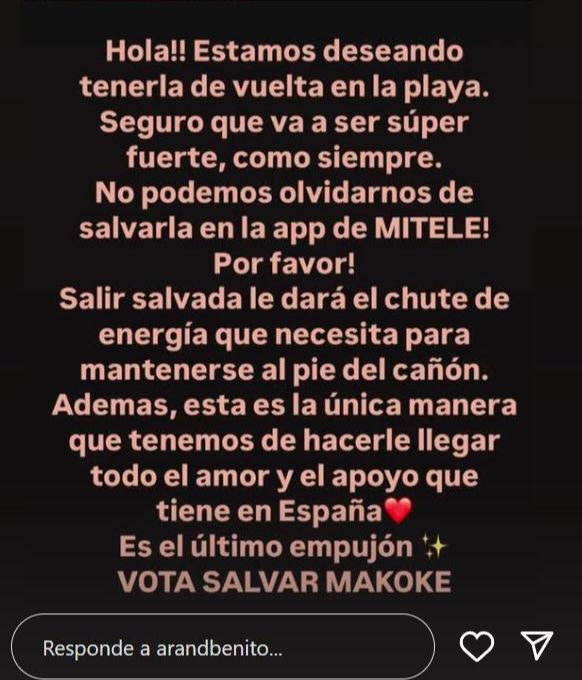 El mensaje de Arantxa de Benito a su amiga Makoke en redes: "¡Hola! Estamos deseando tenerla..."