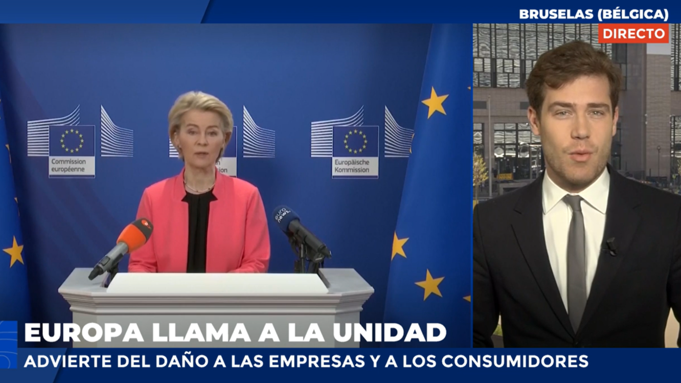 Úrsula Von der Leyen: los nuevos aranceles de EEUU son "un duro golpe para la economía mundial"