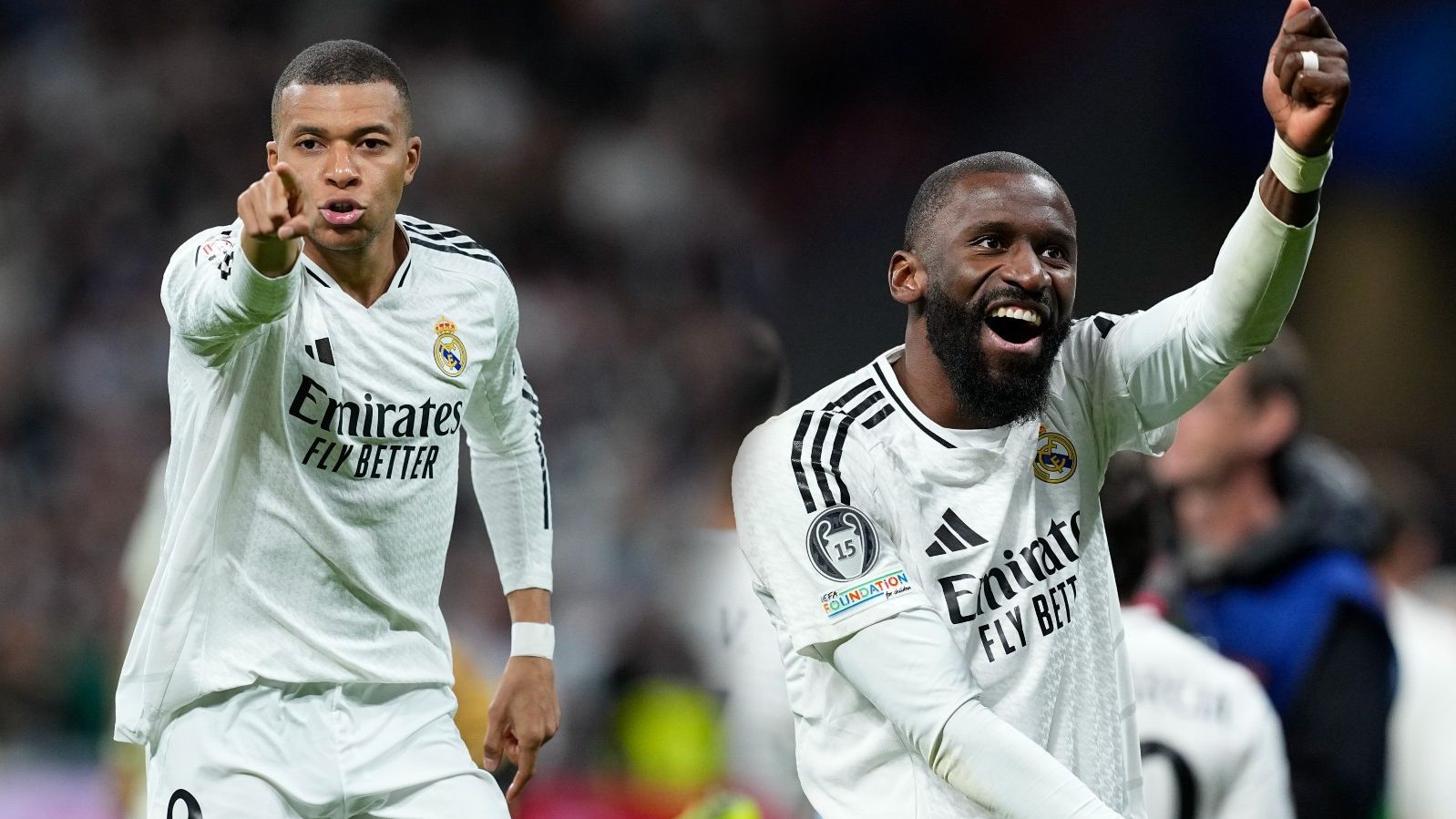 Celebraciones Mbappé y Rüdiger