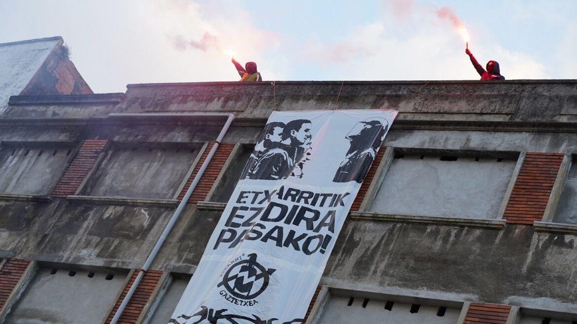 El desalojo de Etxarri ha movilizado a parte de la juventud de Rekalde