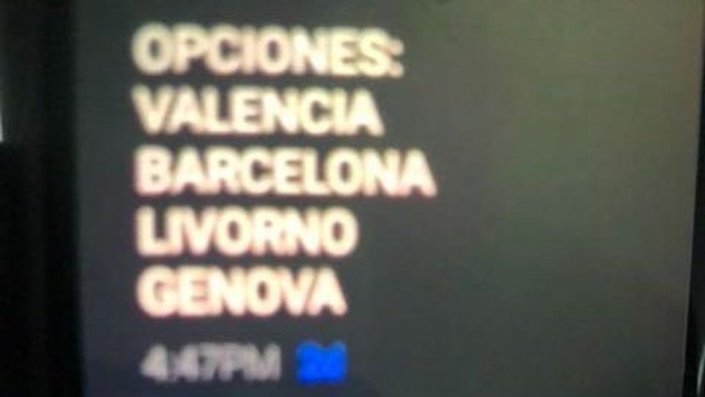 Pantallazo de los destinos que tenían como opciones para descargar la droga