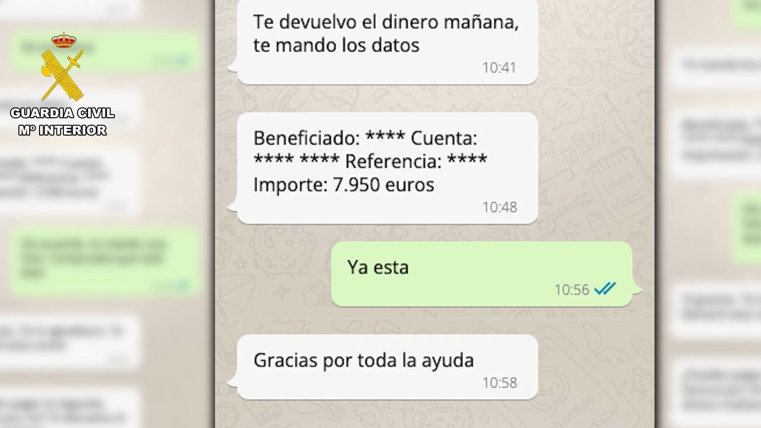 Conversación de un estafador con su víctima