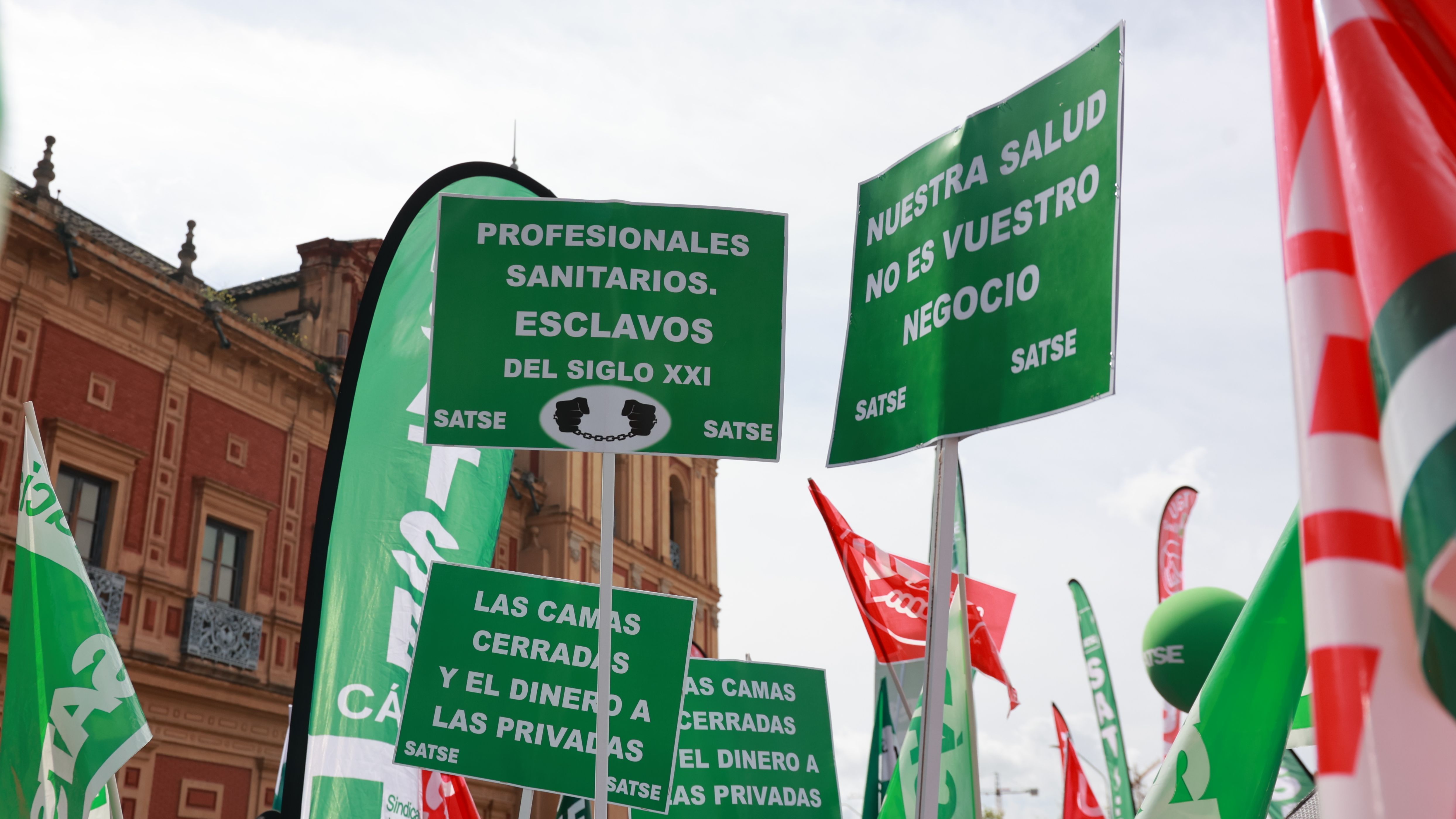 Manifestación en defensa de la sanidad pública en Sevilla