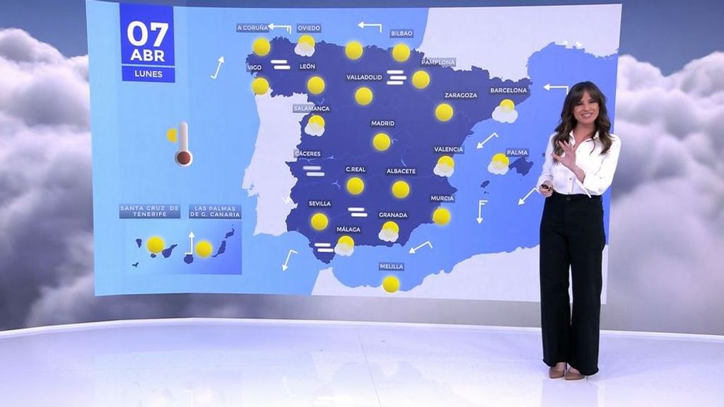 La semana arranca con sol y con temperaturas al alza en casi toda España