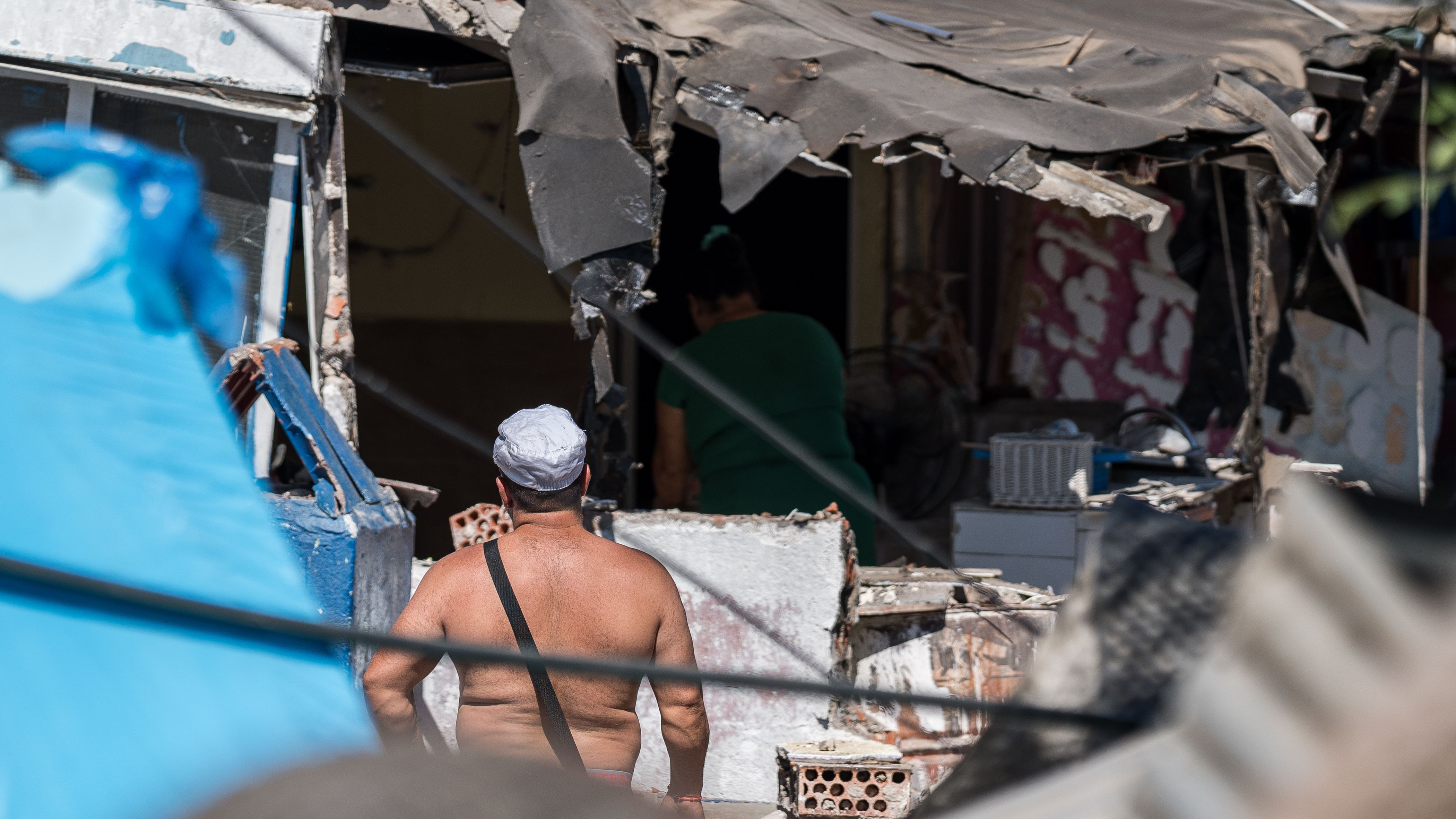 Residentes en un sector de la Cañada Real