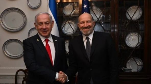 Benjamin Netanyahu y el secretario de Comercio de EEUU, Howard Lutnick