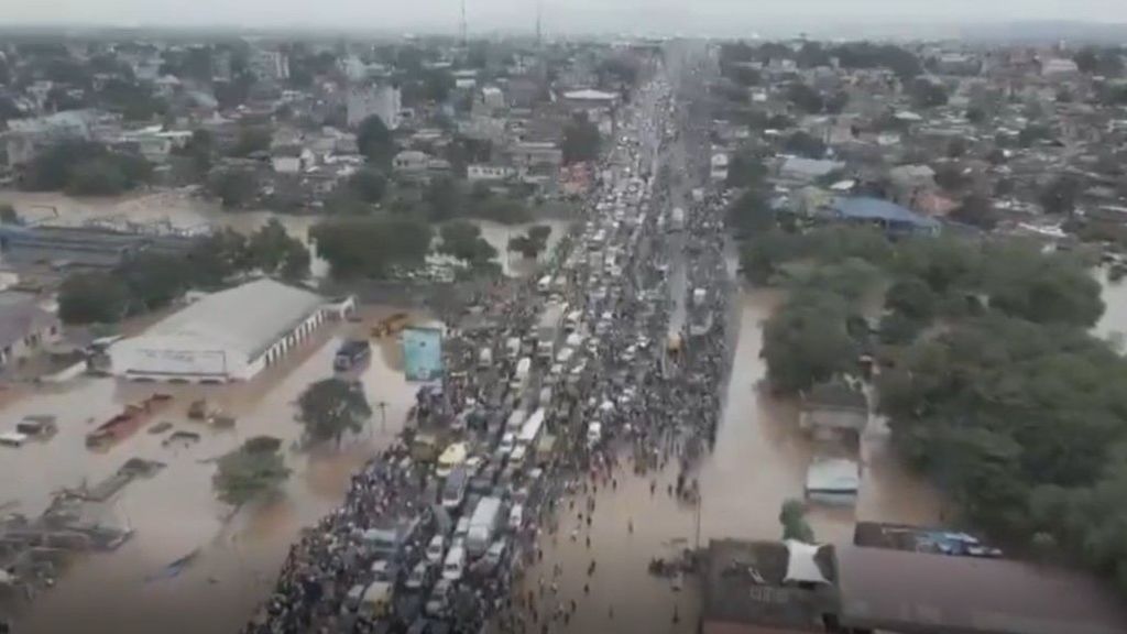 El temporal de lluvias torrenciales en Congo