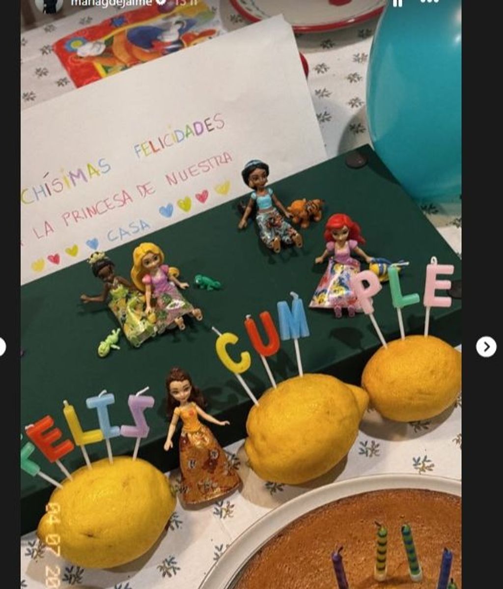La tarta de cumpleaños de Catalina, la hija mediana de Maria y Tomás