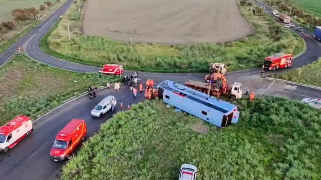 El autobús accidentado en Brasil