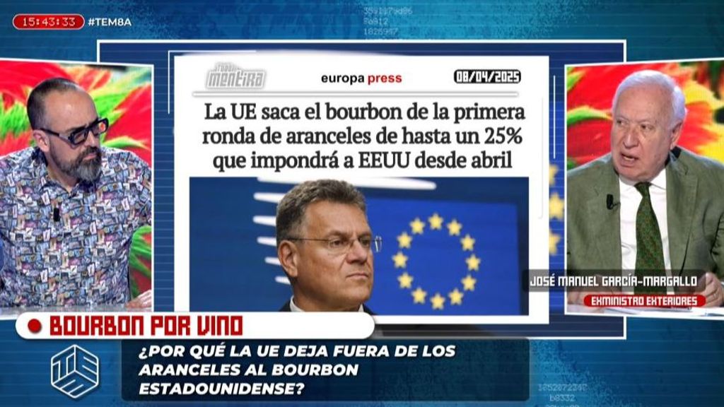 José Manuel García-Margallo explica por qué la UE deja fuera de los aranceles al bourbon: "Es algo de lo que podemos prescindir"