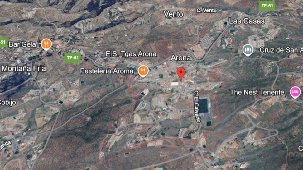 Vista aérea de Arona, en la isla de Tenerife