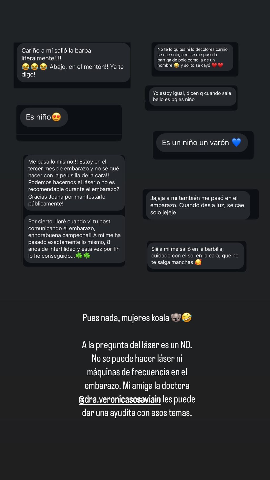 Joana Sanz, sobre los cambios en el embarazo