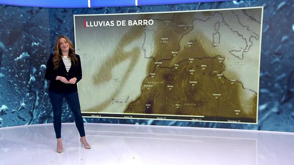 La calima va a provocar que llueva barro en la península.