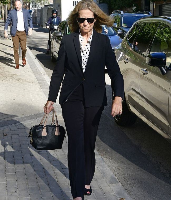 La infanta Elena, durante el funeral