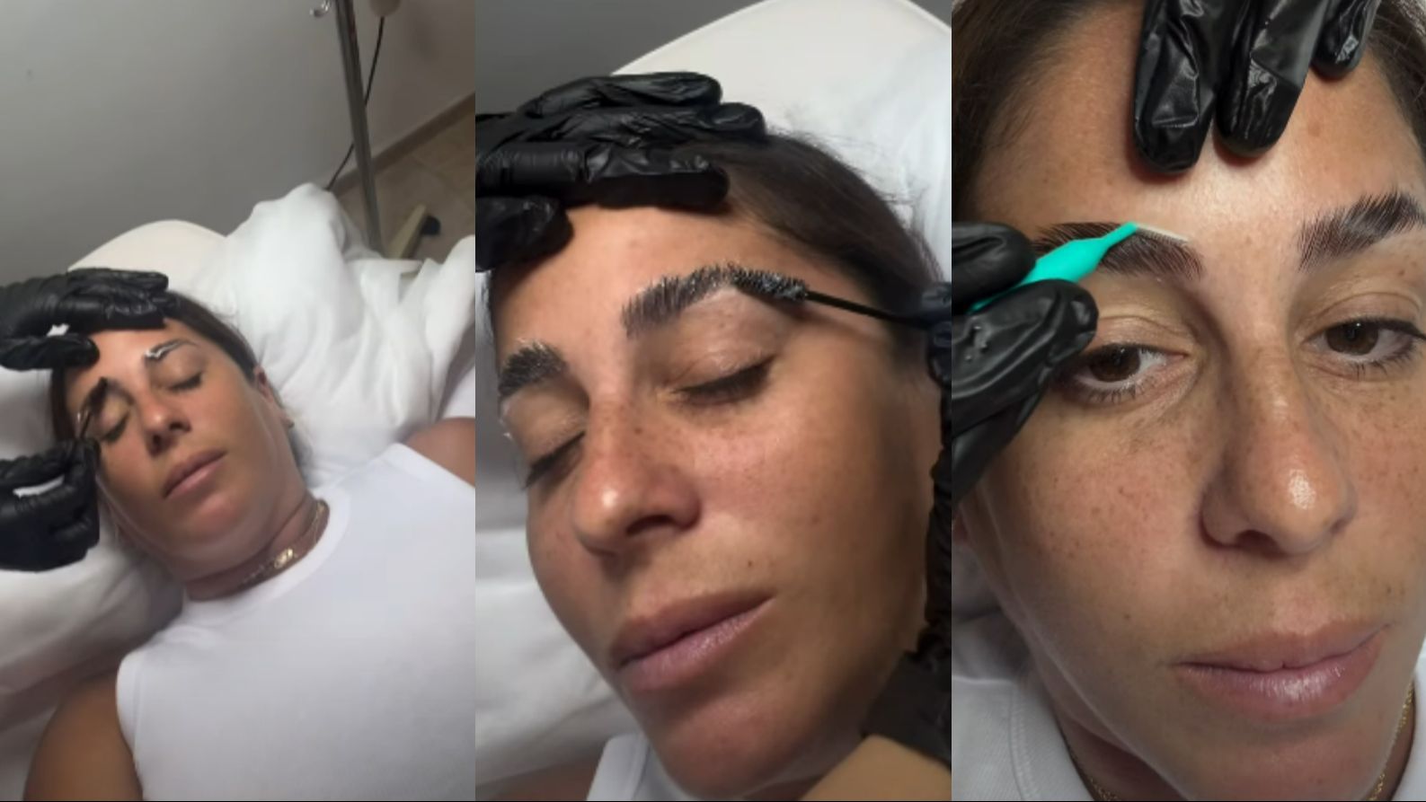 Anabel Pantoja se hace un laminado de cejas