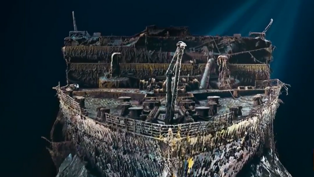 Un escaneo del Titanic muestra los últimos momentos antes de su hundimiento
