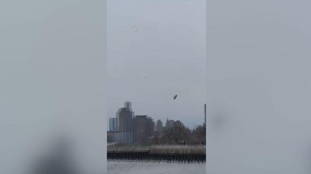 El helicóptero perdió las aspas en pleno vuelo