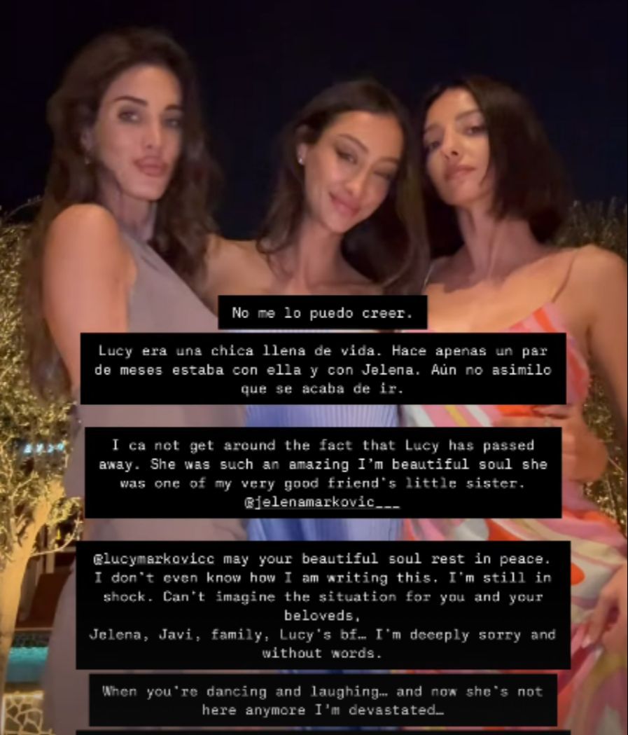 Marta López Álamo despide a su amiga Lucy