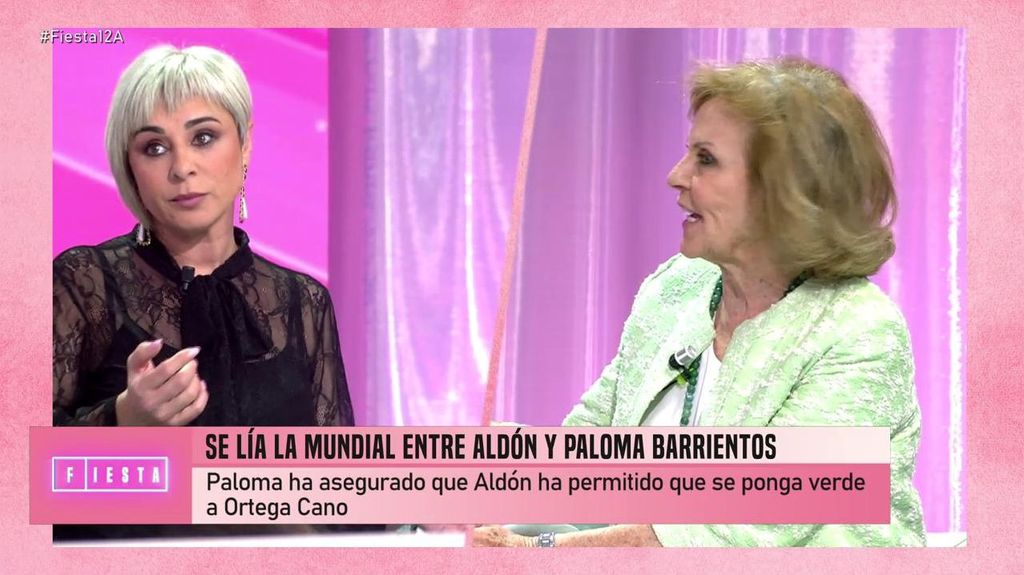 Ana María Aldón y Paloma Barrientos se enfrentan en 'Fiesta'