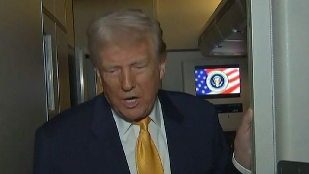 Donald Trump en el Air Force One