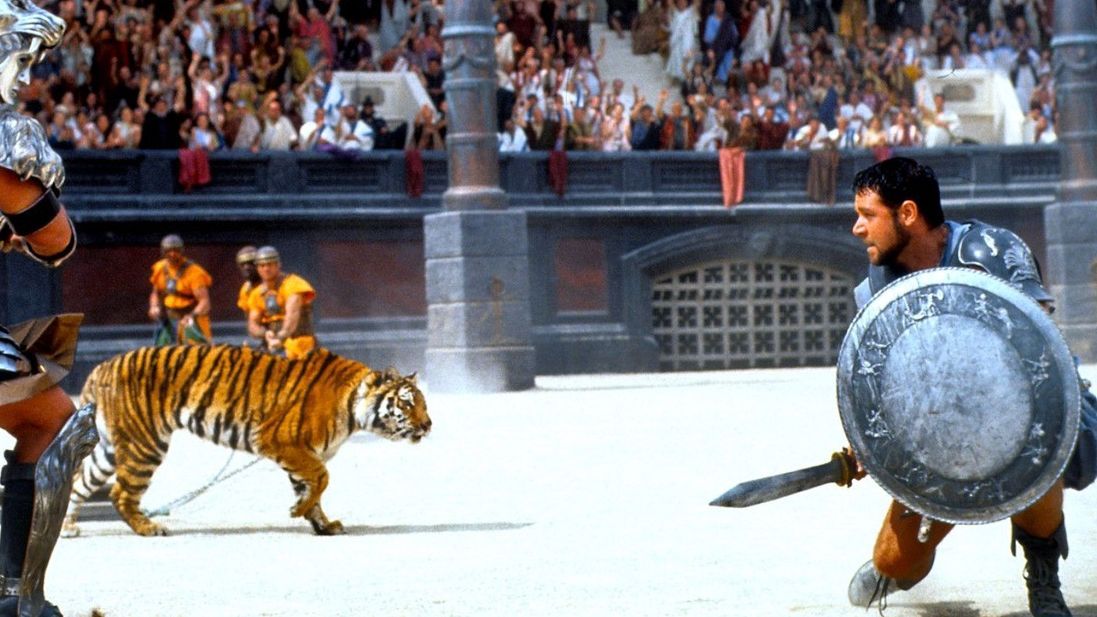 Un tigre le colocó cerca de la muerte en el rodaje de 'Gladiator'