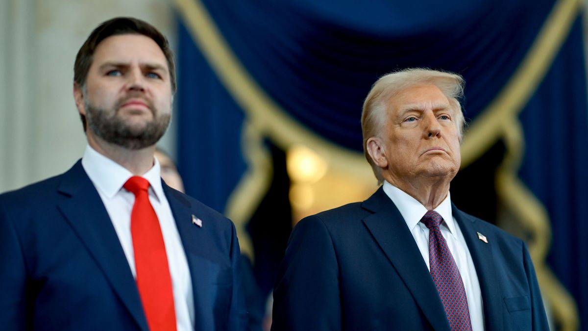 Donald Trump, junto a su vicepresidente, JD Vance