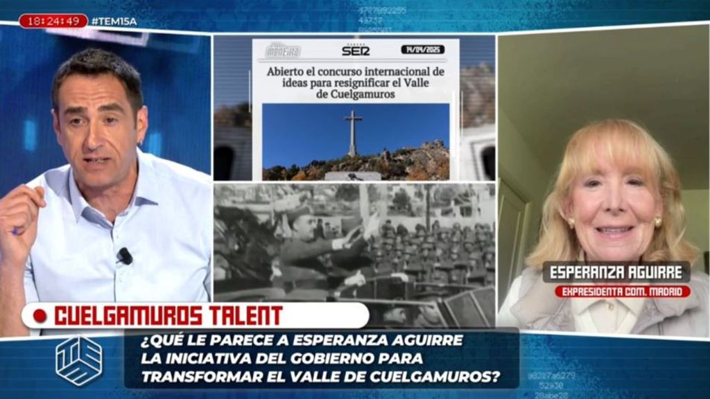El acalorado enfrentamiento entre Esperanza Aguirre y Emilio Delgado: "Antes nos tarabais a una cuneta, pero ahora podemos hablar"